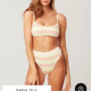L*Space Neon Striped Bikini Set